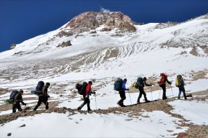 Jeff Patterson with the 2011 AMP Team on Mt. Aconcagua